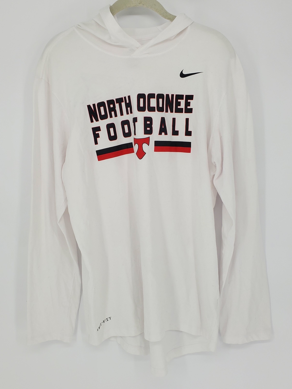 Nike Dri-Fit North Oconee Football Hooded Long-Sleeve Shirt Mens Size Medium
